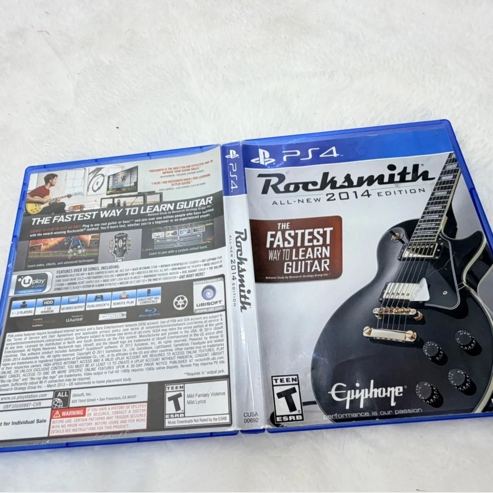 Rocksmith 2014 Edition PS4 Video Game Complete Tested